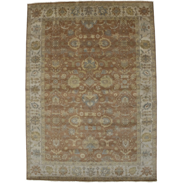 Canora Grey Caplinger Hand Knotted Wool Floral Rug Wayfair